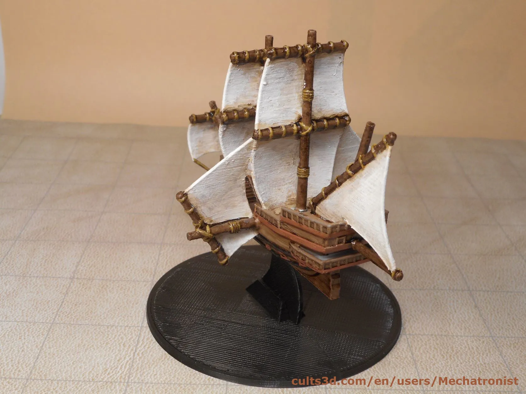 Mô hình thuyền galleon bay trong DnD Spelljammer