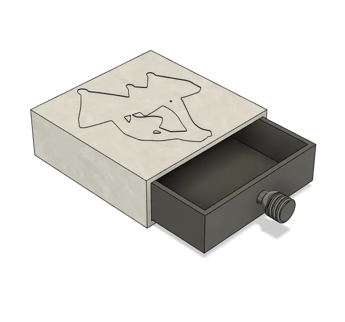 Hộp đựng nhỏ với hình nấm trang trí trên nắp