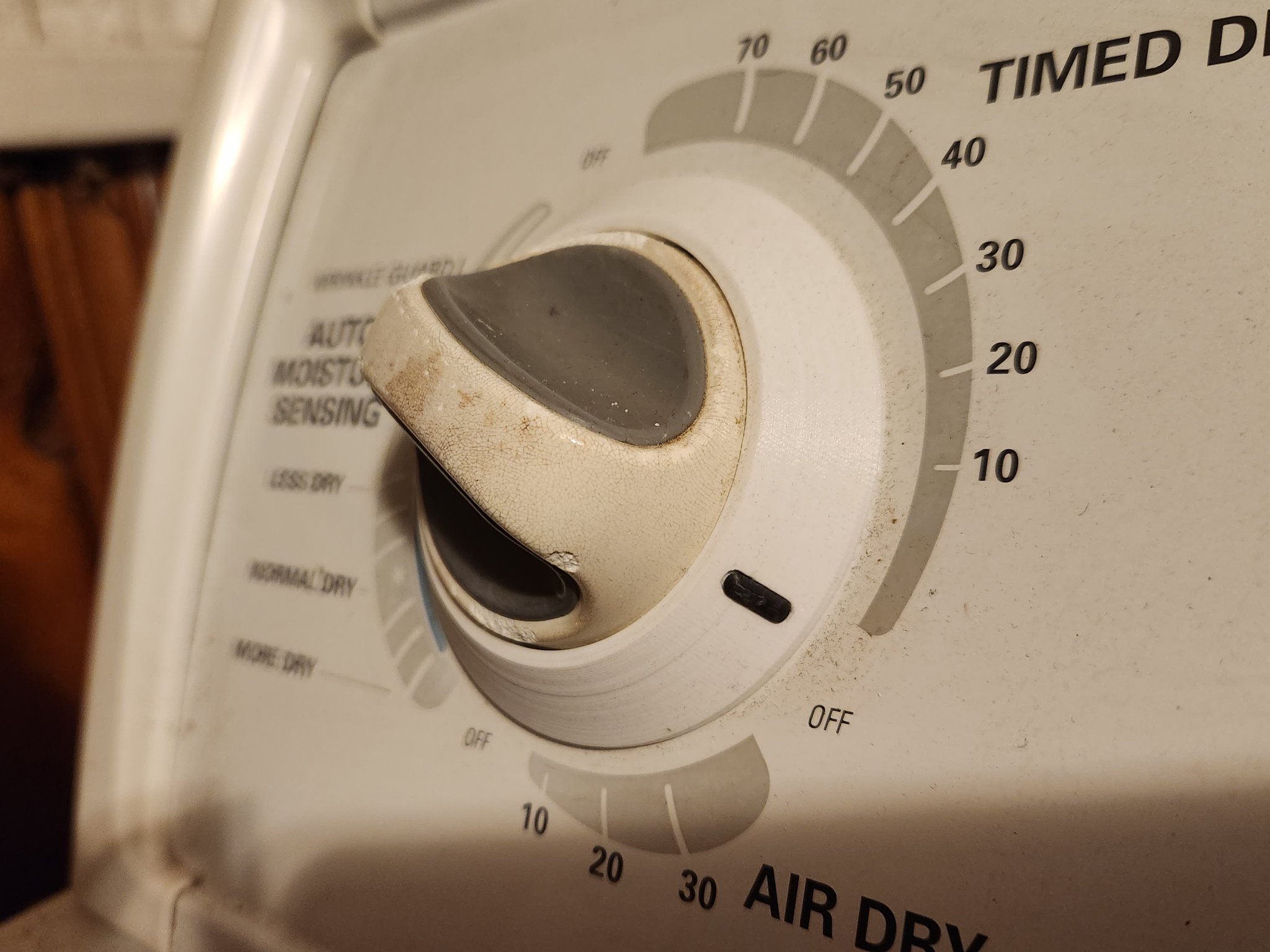 Vòng núm điều chỉnh thời gian cho máy sấy Kenmore Series 80