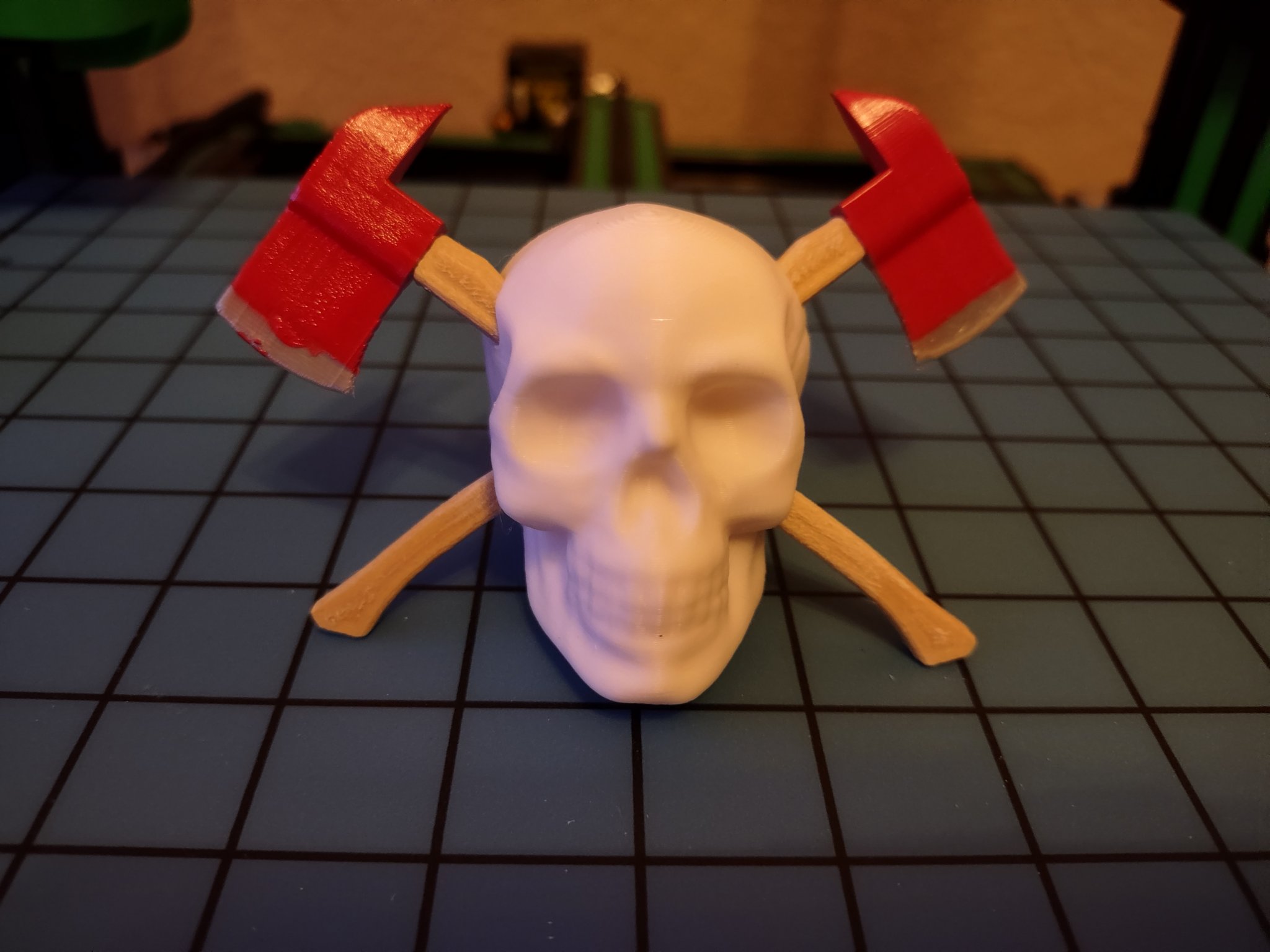 Đầu lâu lính cứu hỏa trang trí 3D