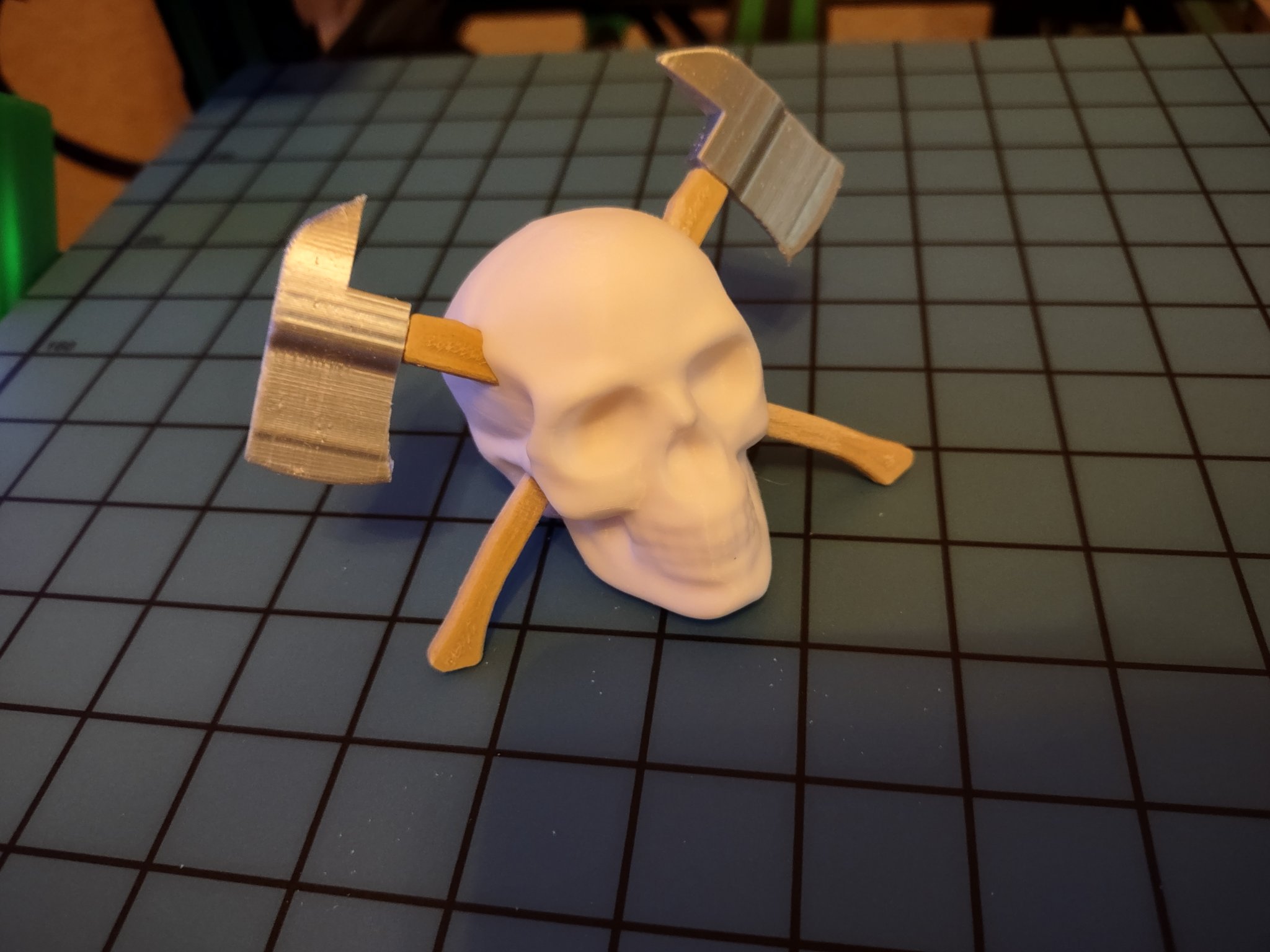 Đầu lâu lính cứu hỏa trang trí 3D