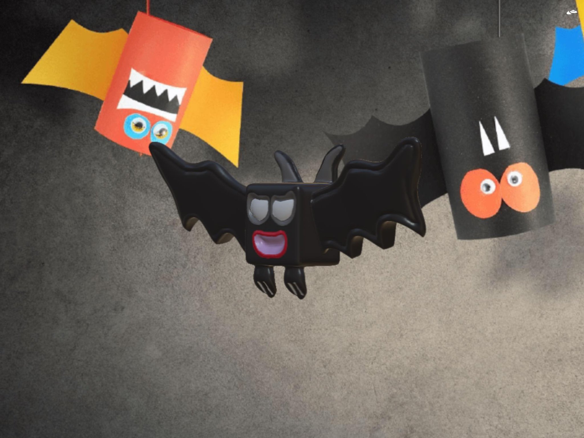 Bướm dơi Halloween hình vuông trang trí mùa lễ hội