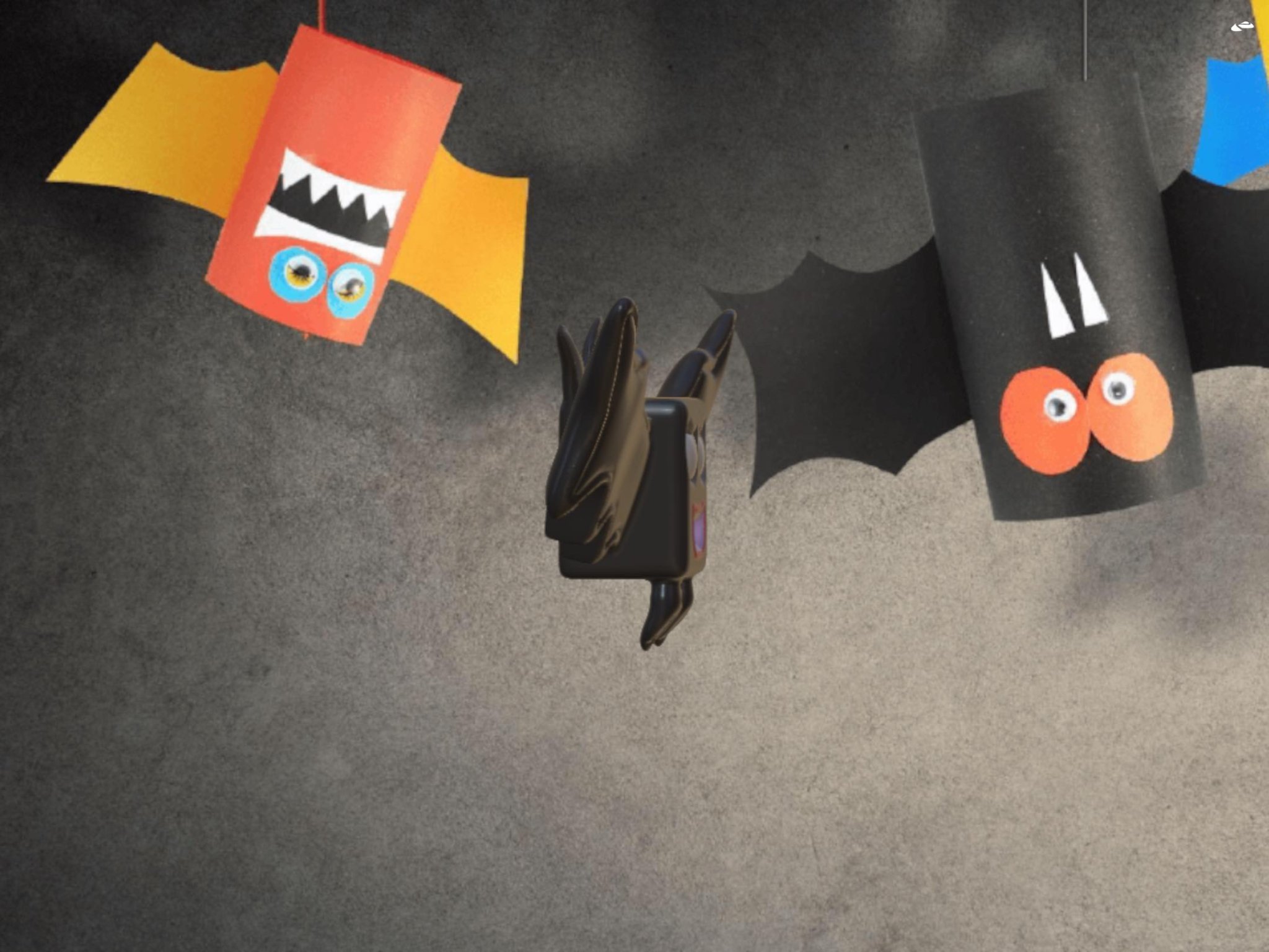 Bướm dơi Halloween hình vuông trang trí mùa lễ hội