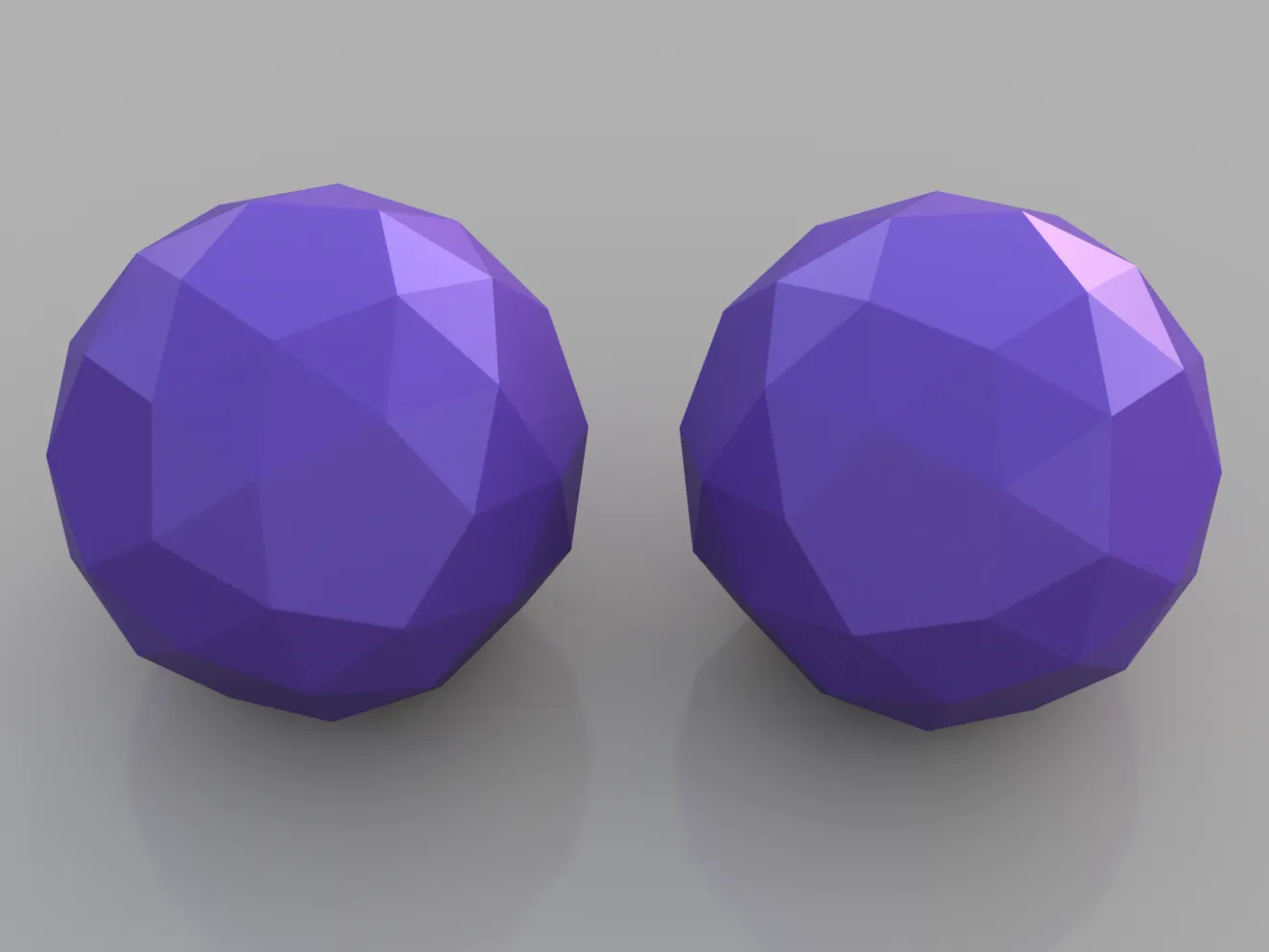 Hình cầu Low Poly: Đodecahedron Snub tay trái/tay phải