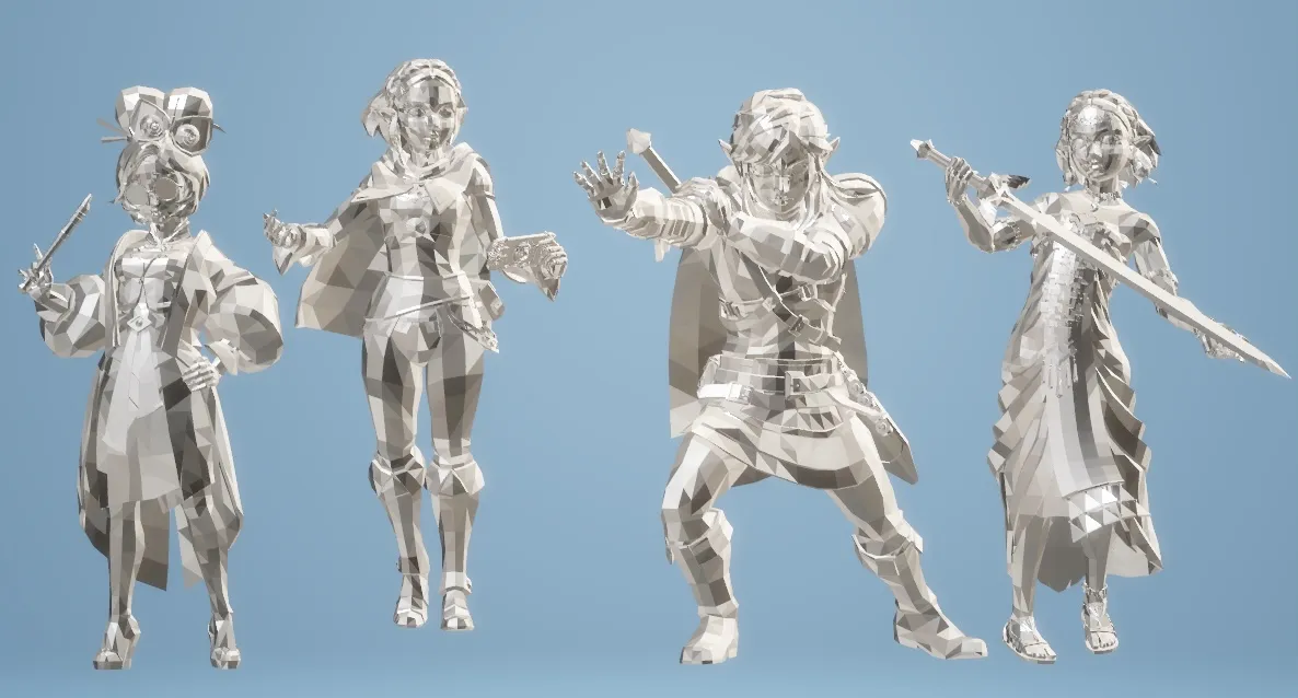 Nhân vật Link và hai phiên bản Zelda trong Tears of the Kingdom