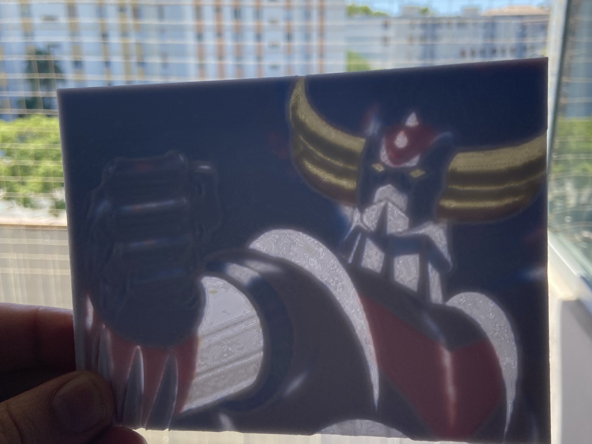 Lithophanie màu Goldorack và hộp đựng của nó