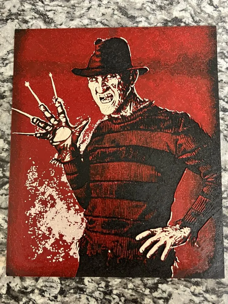 Nhân vật Freddy Krueger in 3D từ HueForge