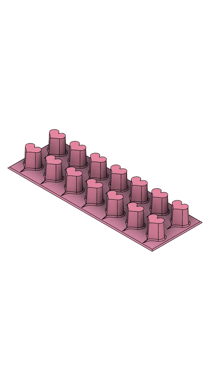 Khuôn đá viên hình trái tim cho nhà bếp