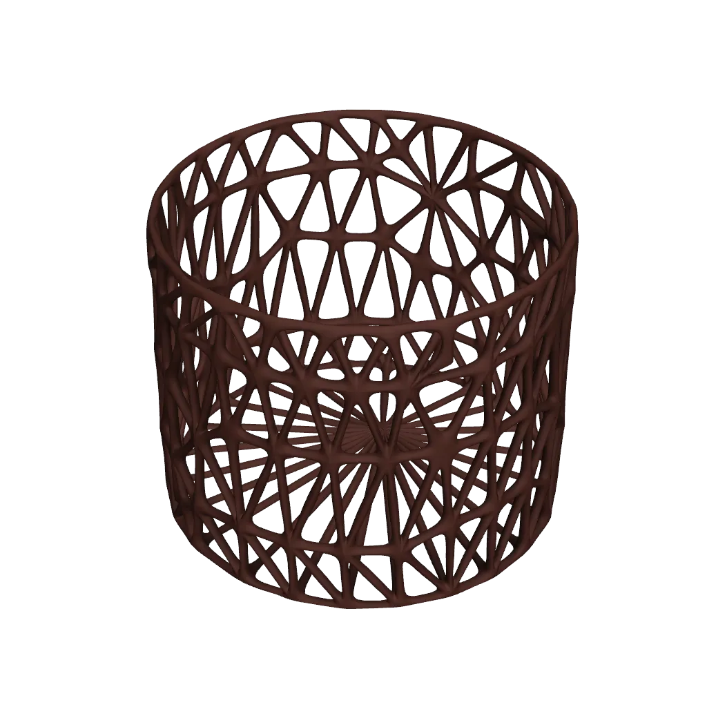 Bình hoa dạng giỏ được tạo ra từ công cụ tessellate