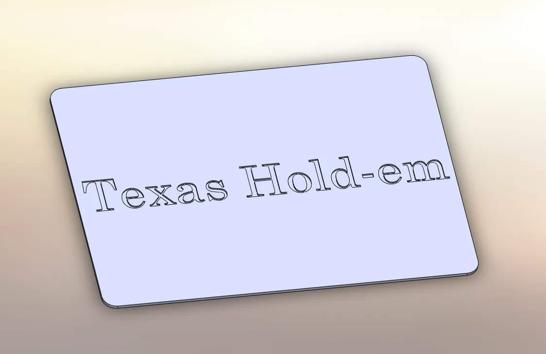 Thẻ bài khắc cho trò chơi Texas Hold-em và các trò chơi bài khác