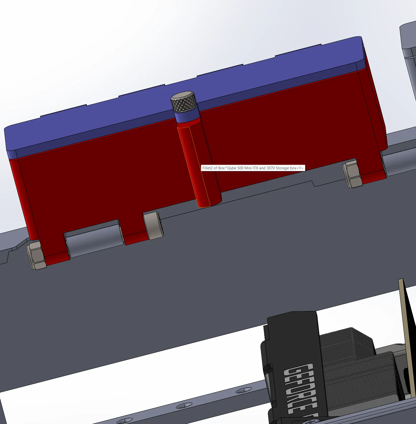 Hộp lưu trữ phụ kiện bên trong cho Qube 500