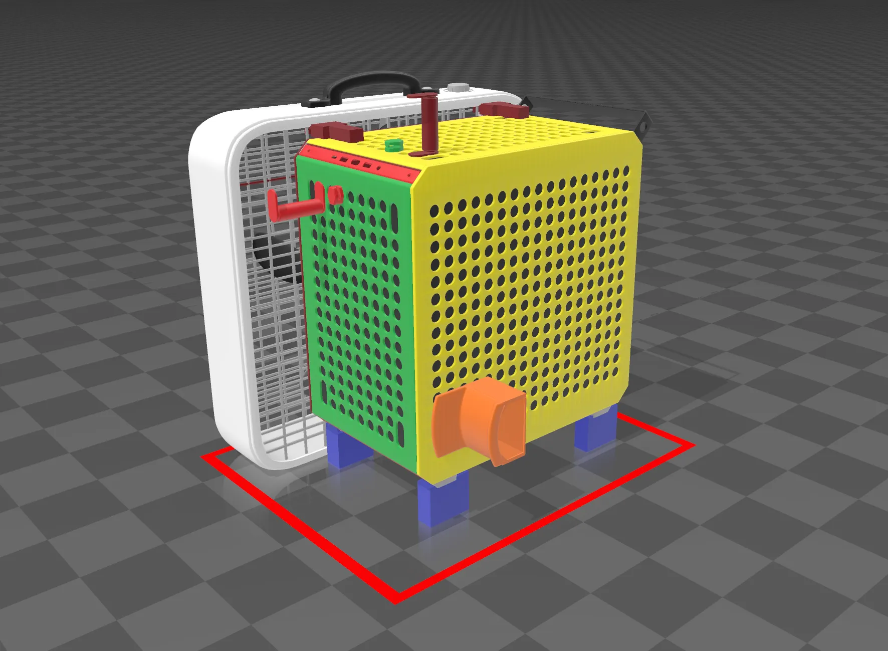 Quạt làm mát hộp QUBE 500 với quạt 20x20 tiêu chuẩn