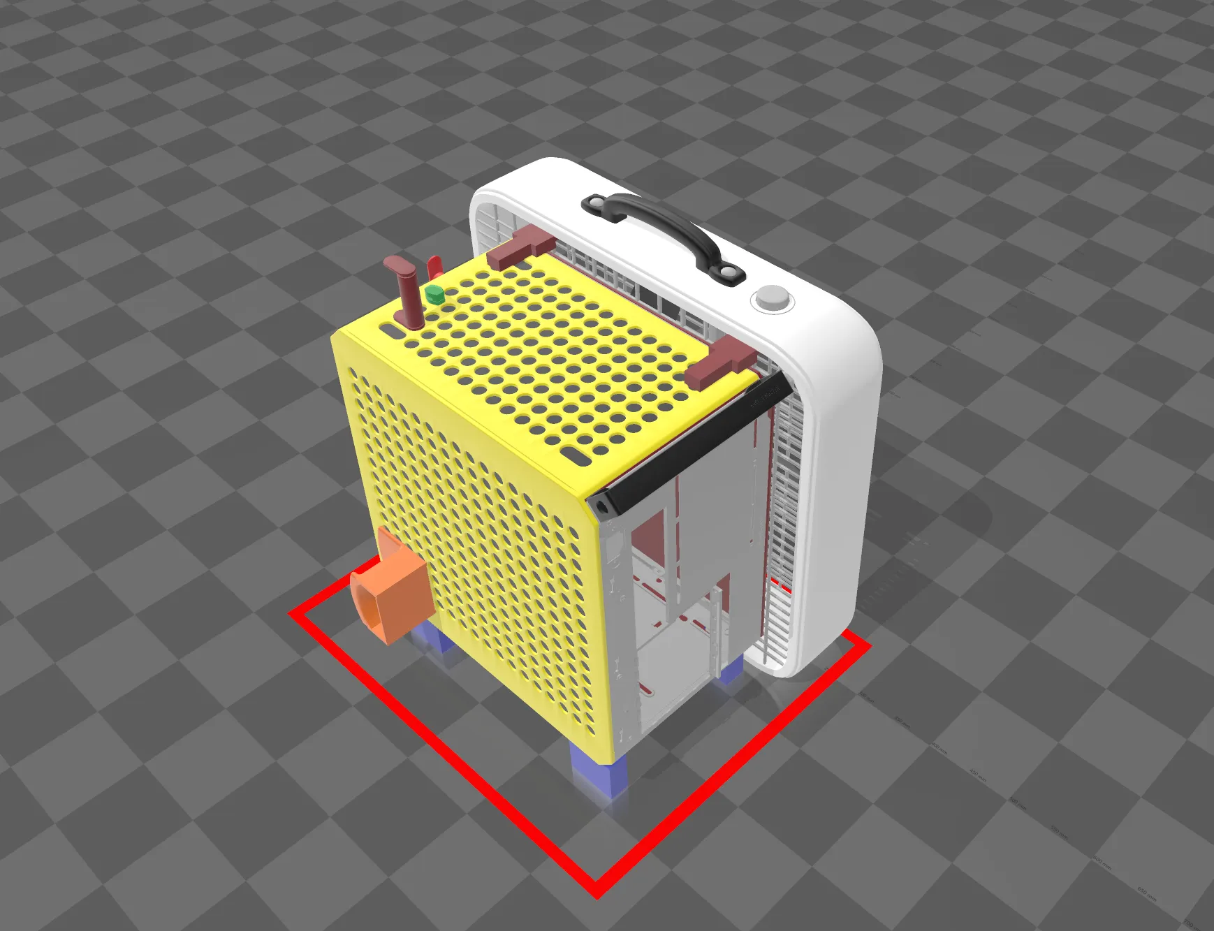 Quạt làm mát hộp QUBE 500 với quạt 20x20 tiêu chuẩn