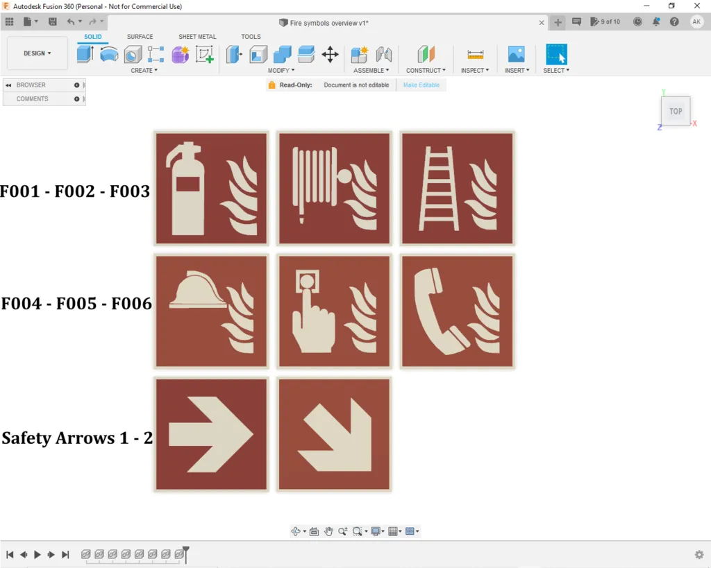 Bộ sưu tập biểu tượng lửa theo tiêu chuẩn ISO 7010
