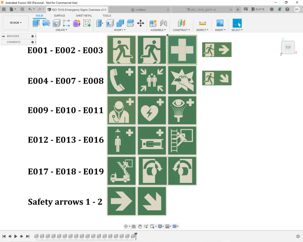 Bộ biểu tượng khẩn cấp theo tiêu chuẩn ISO 7010