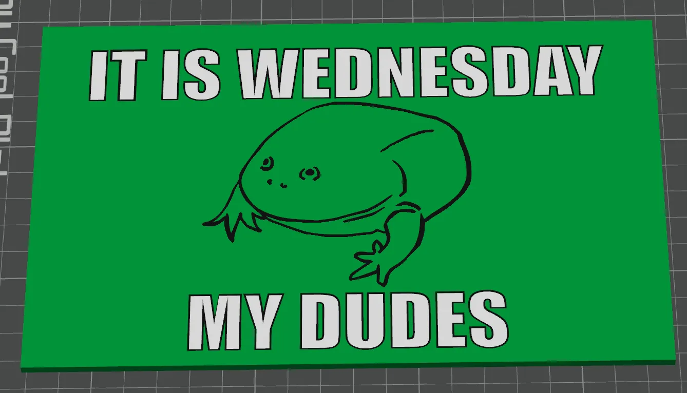 Biểu ngữ ếch hài hước về ngày thứ Tư