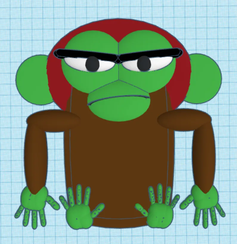 Khỉ Grumpy Jim Panzee từ bộ sách thiếu nhi