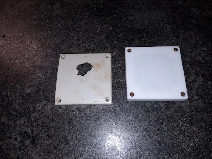 Nắp thay thế cho hộp phân phối cũ kích thước 91 x 91 mm