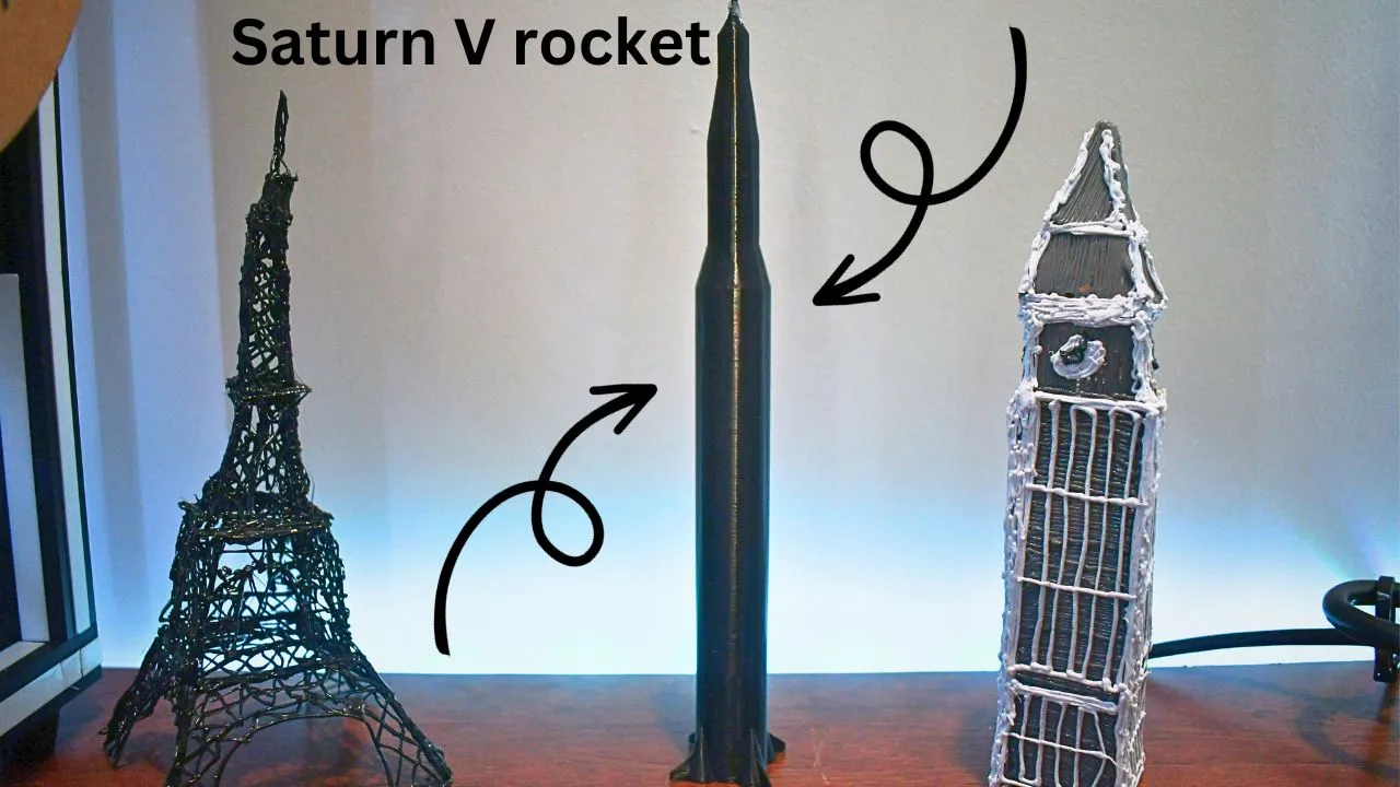 Tên tên lửa Saturn V mô hình 3D chi tiết