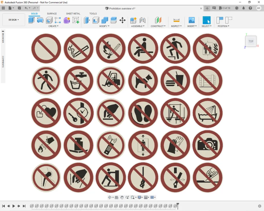 Bộ sưu tập biểu tượng cấm theo tiêu chuẩn ISO 7010