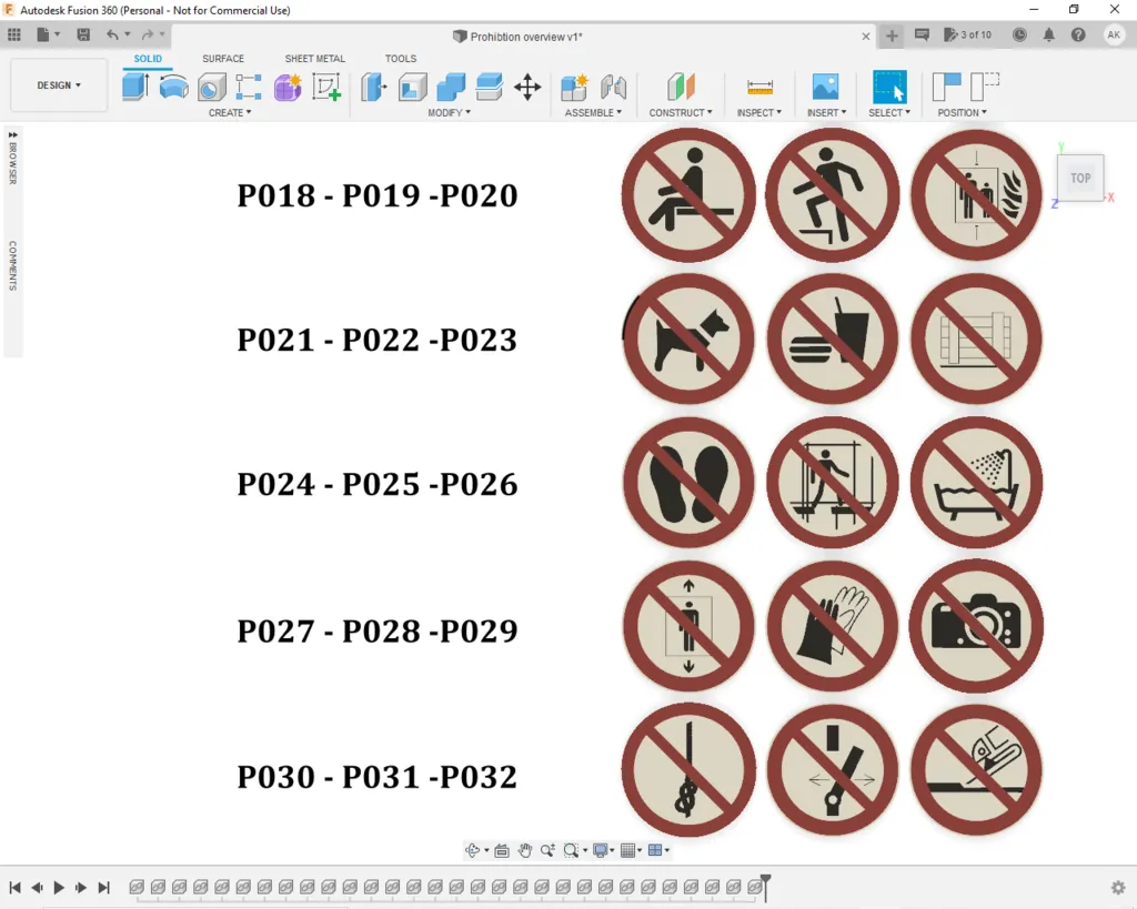 Bộ sưu tập biểu tượng cấm theo tiêu chuẩn ISO 7010