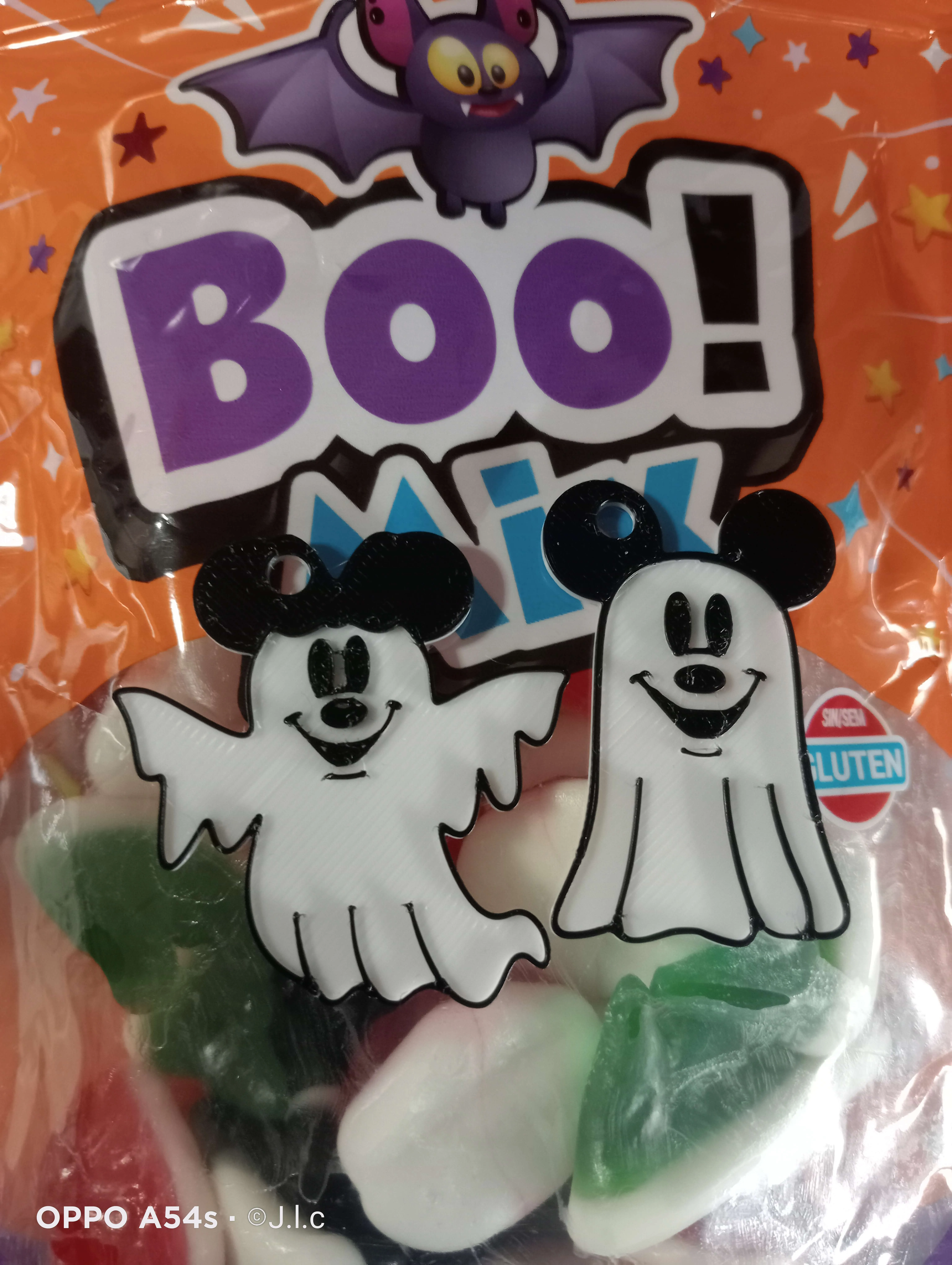 Nhân vật Minie và Mickey Halloween dễ in nhanh chóng