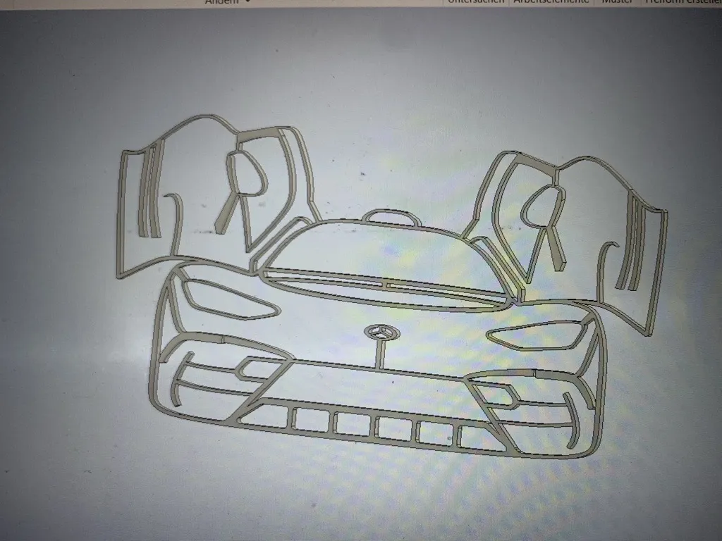 Tranh tường trước xe Mercedes AMG One