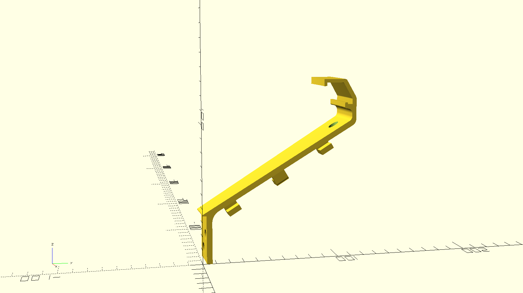 Giá đỡ với hướng dẫn cáp để giấu dây cáp