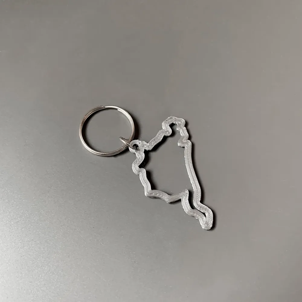 Móc khóa đường đua Nürburgring với thiết kế đơn giản