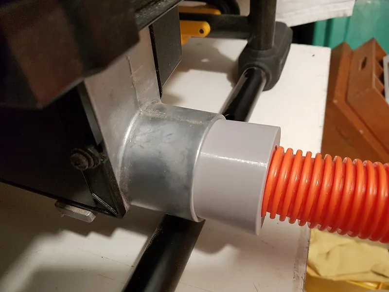 Kết nối ống hút chân không cho máy cưa bàn Dewalt DWE7492