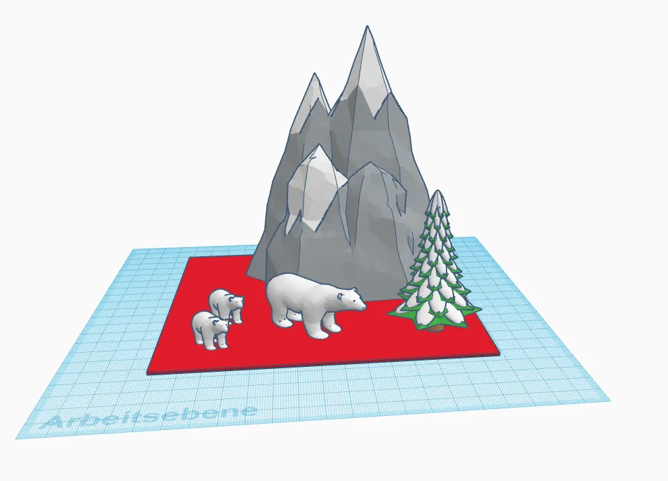 Gia đình gấu Bắc Cực trong cảnh quan thiên nhiên