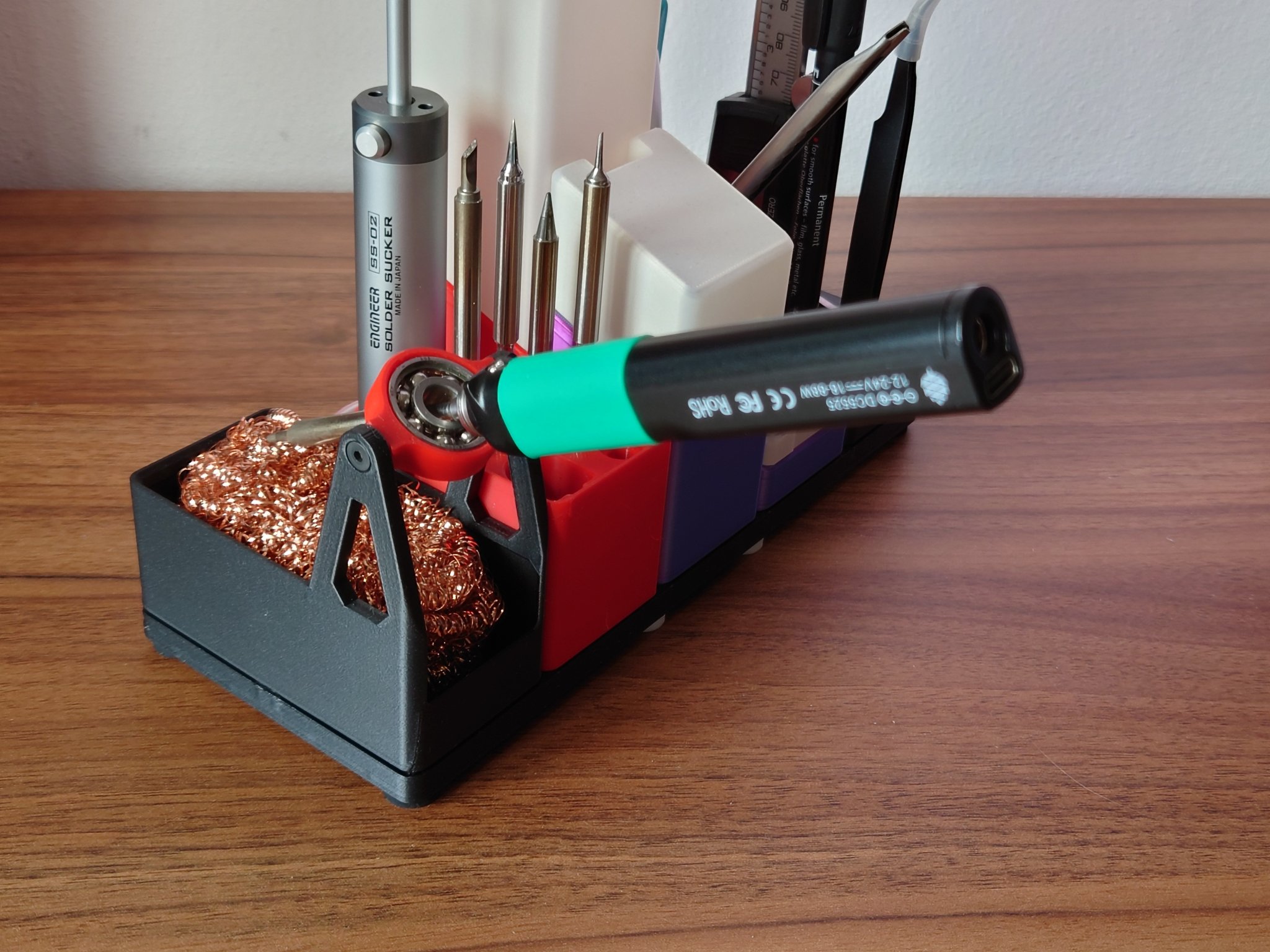 Giá đỡ hàn và bùi nhùi đồng Gridfinity 1x2