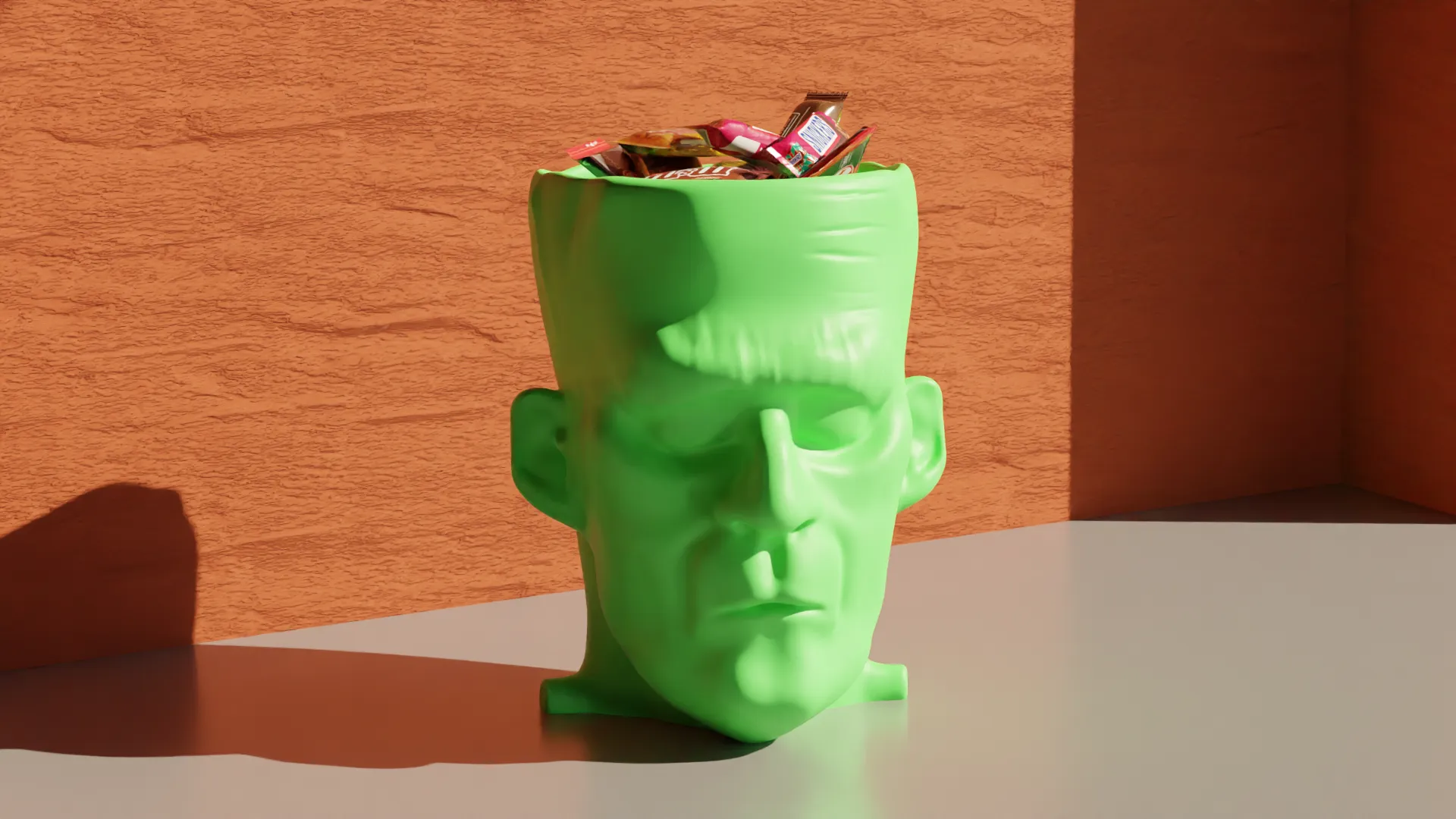 Bát kẹo Frankenstein trang trí Halloween