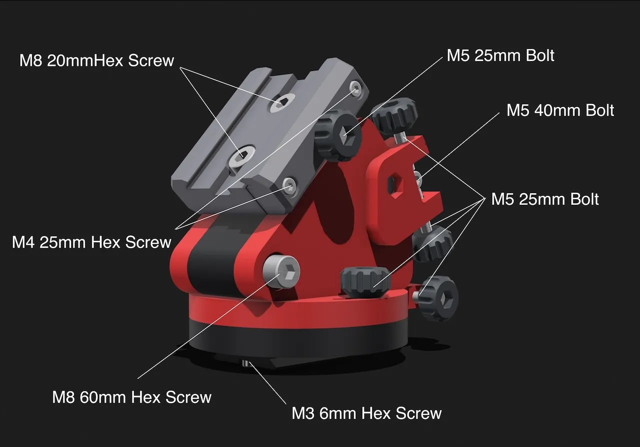 Đầu điều chỉnh tinh vi trục cực cho kính thiên văn di động