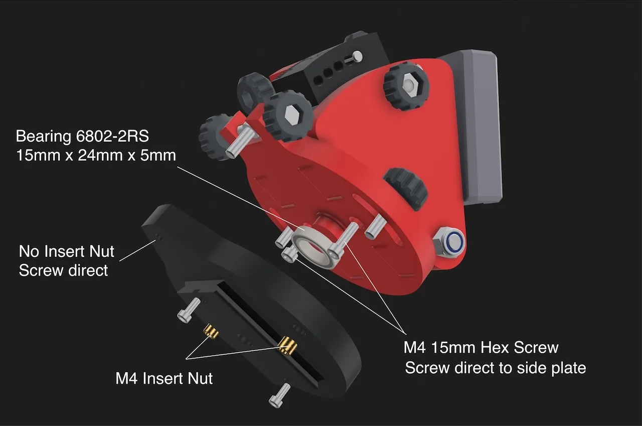 Đầu điều chỉnh tinh vi trục cực cho kính thiên văn di động