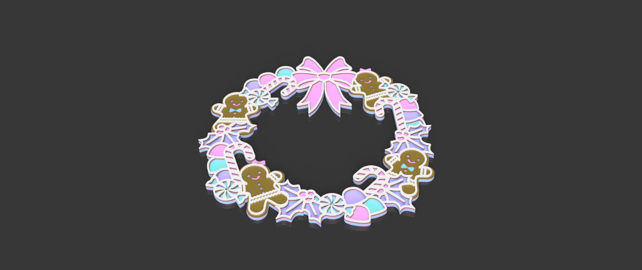 Vòng hoa gừng trang trí Giáng Sinh nhiều lớp