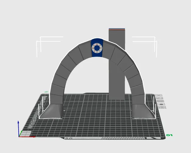 Cổng vòm Hoàng gia Masonic với keystone có thể tháo rời
