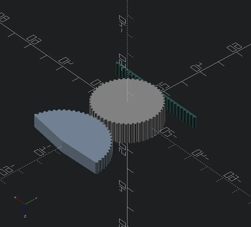 Bánh răng GT2 cho dây đai thời gian trong OpenSCAD