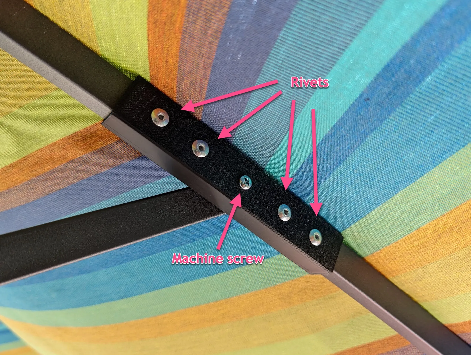 Sửa chữa xương đỡ ô dù Treasure Garden bằng nhôm