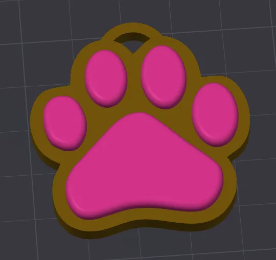 Móc khóa hình dấu chân chó độc đáo và dễ thương