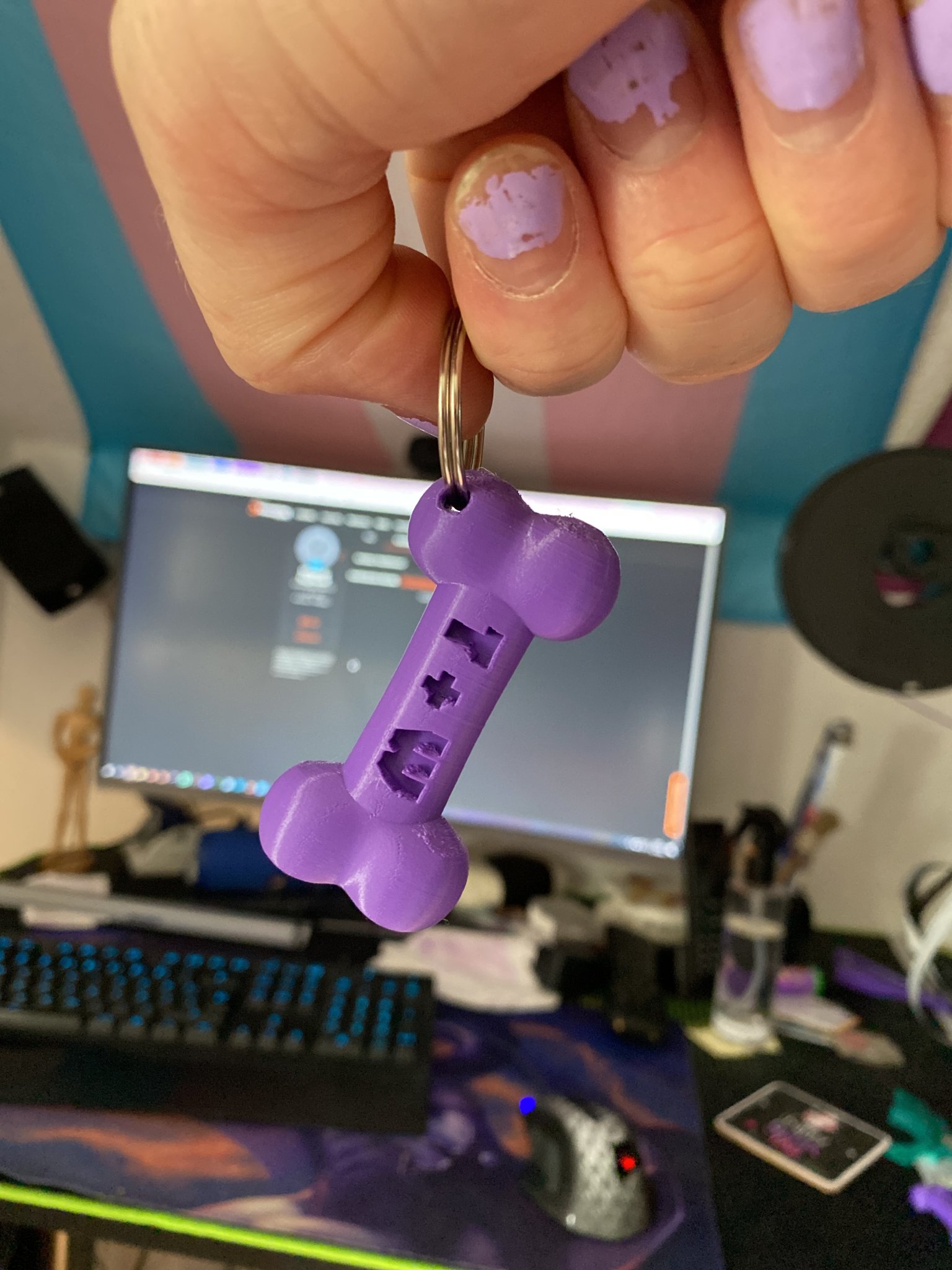 Móc khóa hình xương độc đáo