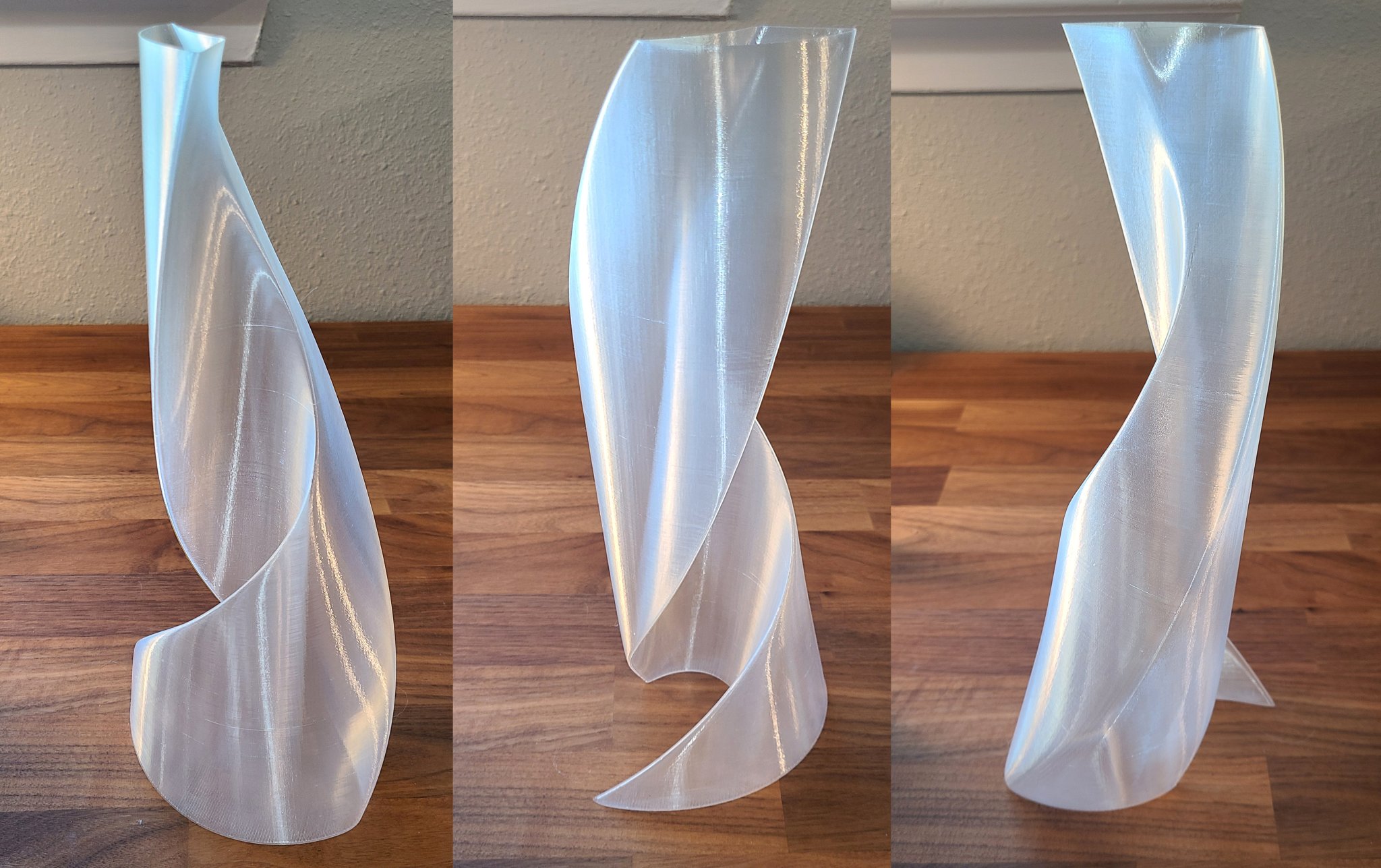 Bình hoa xoắn ốc với ba kích thước khác nhau