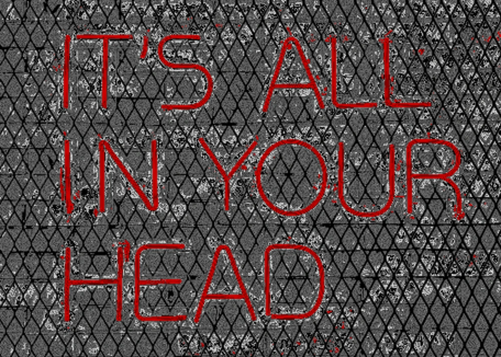 Mô hình biển hiệu "Tất cả đều nằm trong đầu bạn" của Hu...