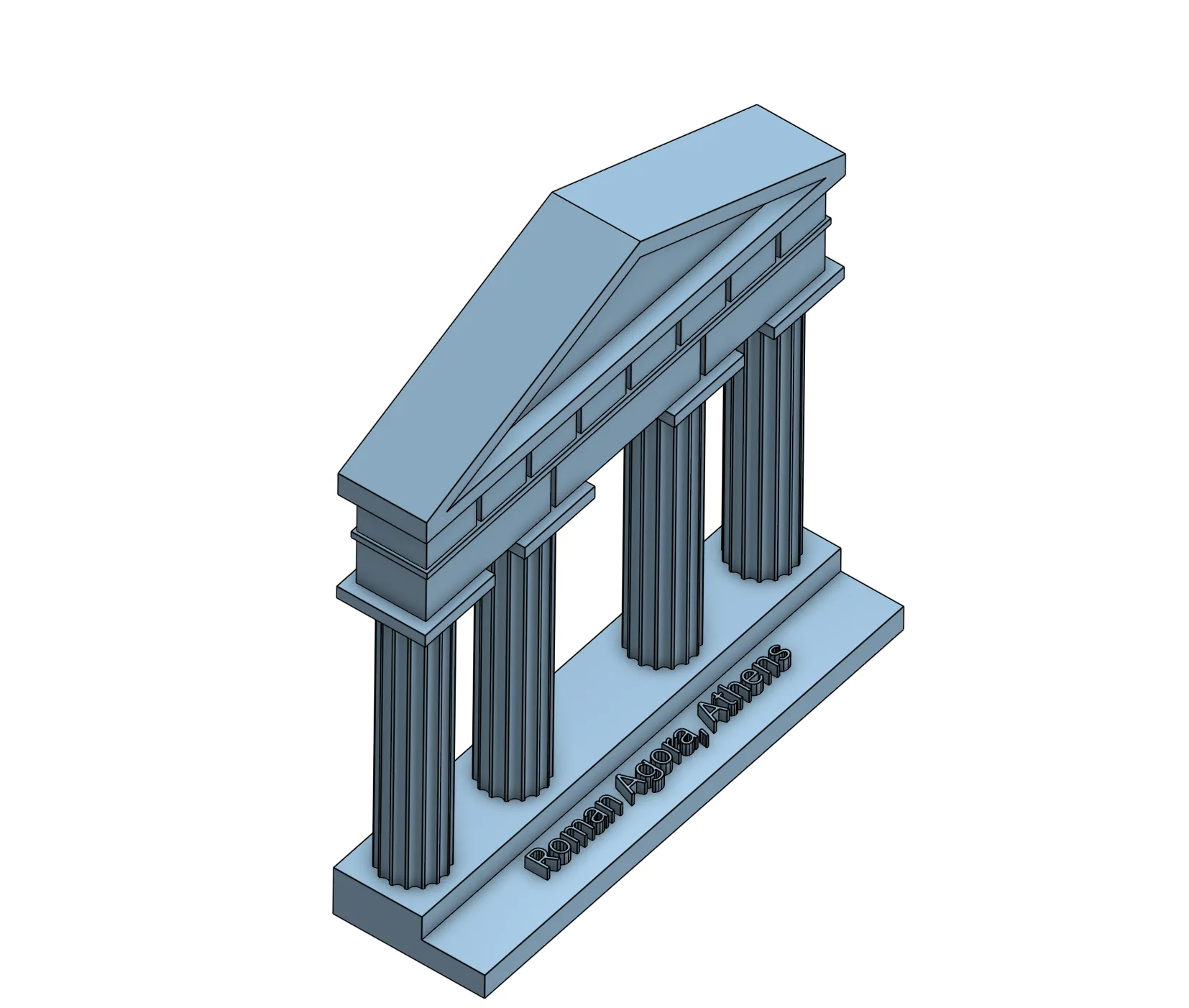 Cổng Agora La Mã tại Athens, Hy Lạp trong trạng thái nguyên bản