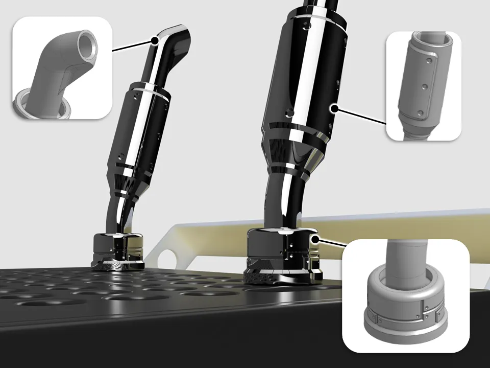 Bộ ống xả nâng cấp cho thùng máy Qube 500