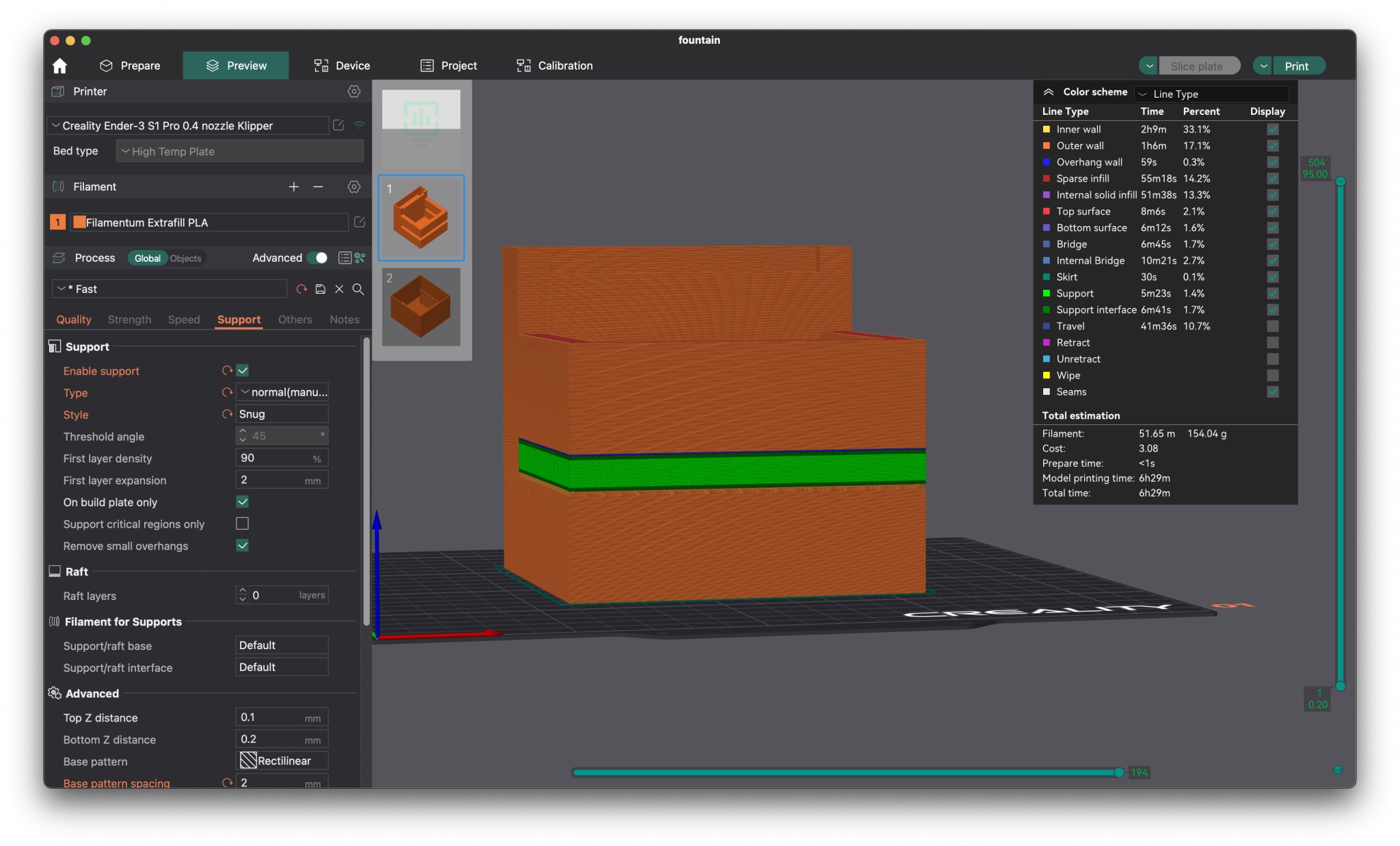 Chậu cây kết hợp đài phun nước hiện đại