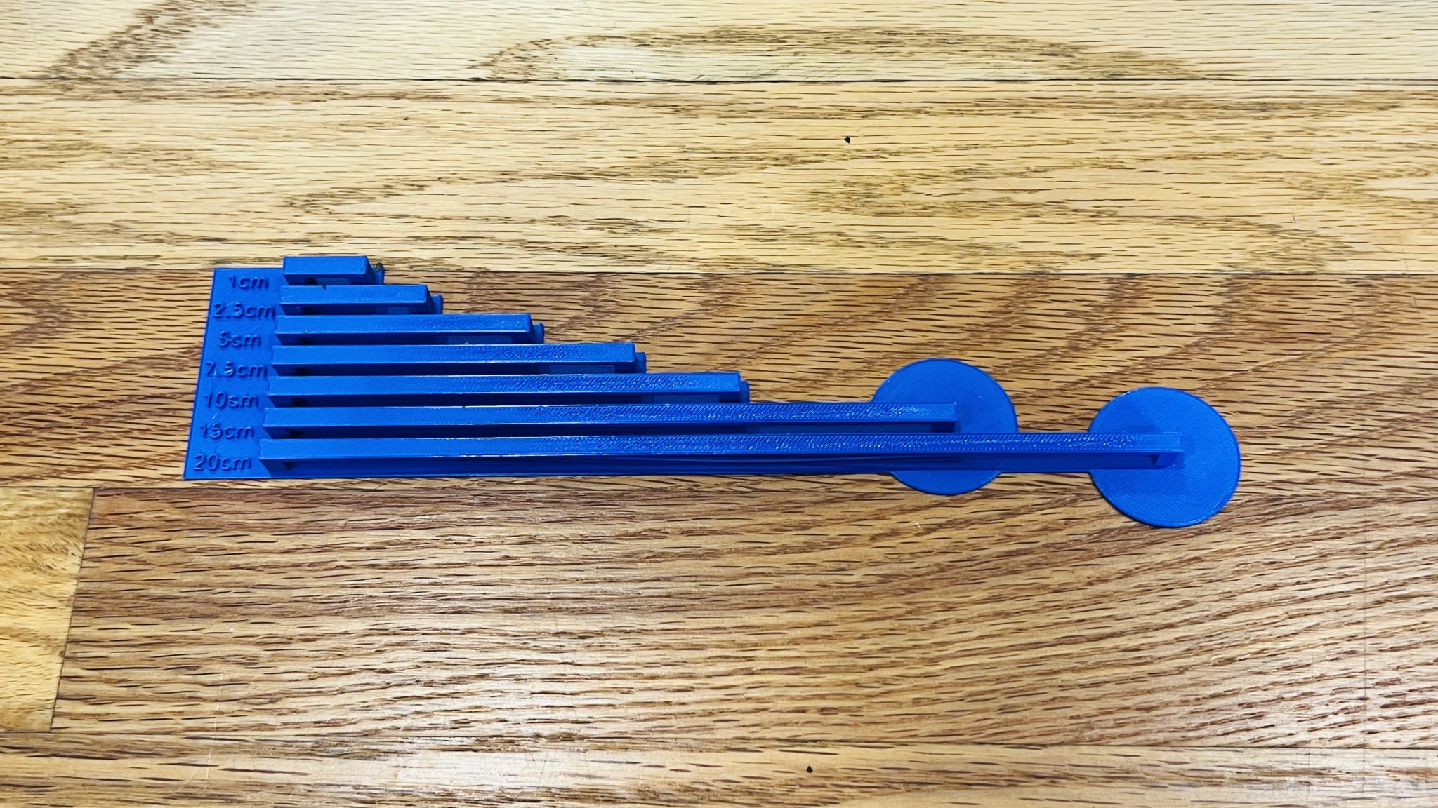 Kiểm tra khả năng in cầu với mô hình cầu dài từ 1cm đến 20cm