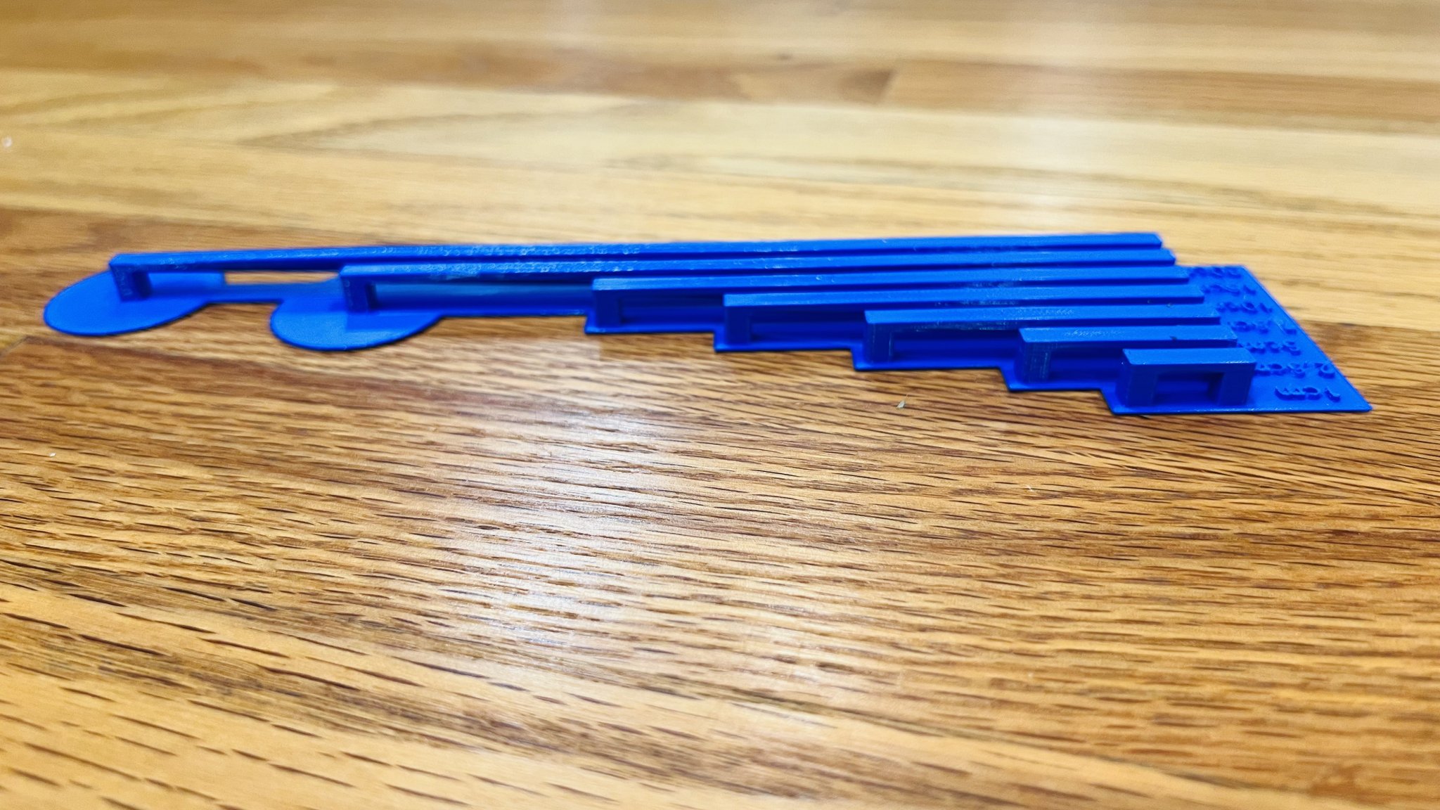 Kiểm tra khả năng in cầu với mô hình cầu dài từ 1cm đến 20cm