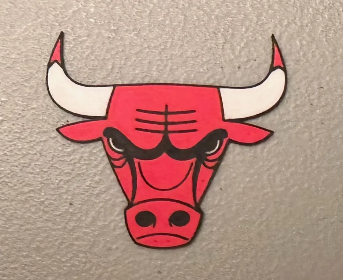 Nam châm biểu tượng Chicago Bulls nhiều màu sắc