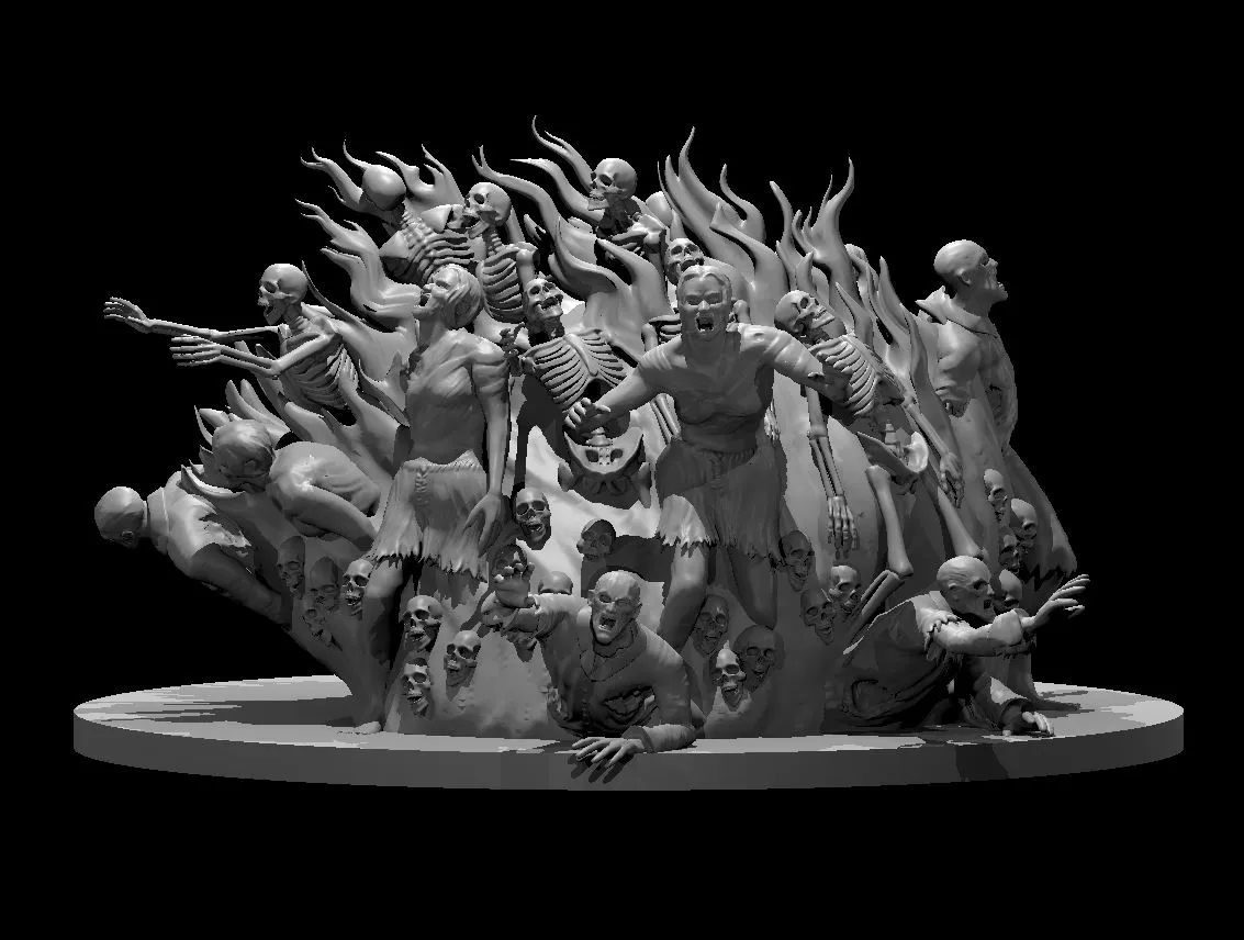 Mô hình xác chết trong đống xác 3D